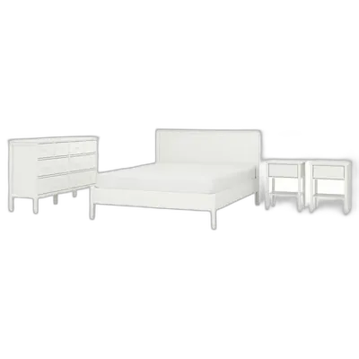 Image du produit GULLABERG Mobilier chambre, lot de 4, blanc, 160x200 cm