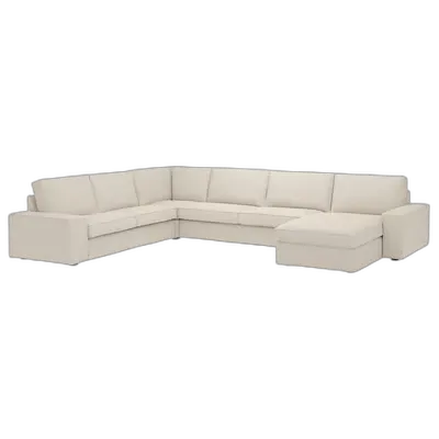 Image du produit KIVIK Canapé d'angle 6places + méridienne, Gunnared beige