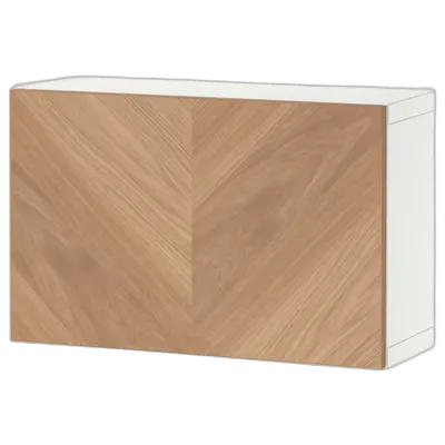 Immagine del prodotto BESTÅ Combinazione di mobili da parete, bianco/Hedeviken impiallacciatura di rovere, 60x22x38 cm