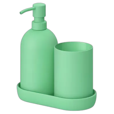 Image du produit GANSJÖN Accessoires bain, 3 pièces, vert clair