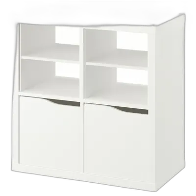 Image du produit KALLAX Étagère, avec 2 portes avec 2 étagères/en forme de vague blanc, 77x77 cm