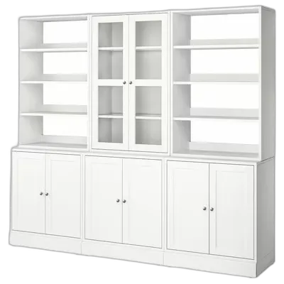 Immagine del prodotto HAVSTA Combinazione con ante a vetro, bianco, 243x47x212 cm