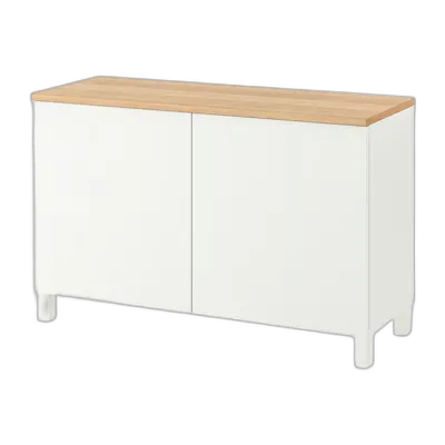 Immagine del prodotto BESTÅ Mobile con ante, bianco/Lappviken/Stubbarp bianco, 120x42x76 cm