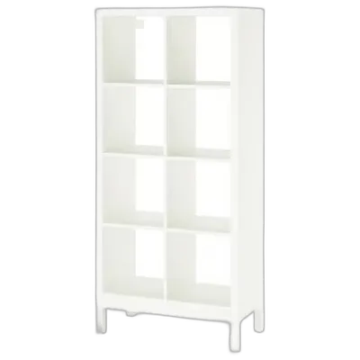 Immagine del prodotto KALLAX Scaffale con base, bianco/bianco, 77x164 cm