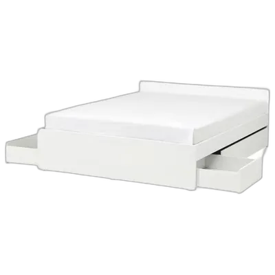 Produktbild zu VIHALS Bettgestell +4 Schubladn/Mittbalken, weiß, 160x200 cm