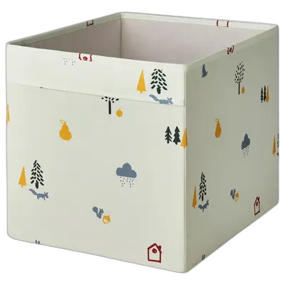 Image du produit REGNBROMS Rangement tissu, motif animaux de la forêt/multicolore, 33x38x33 cm