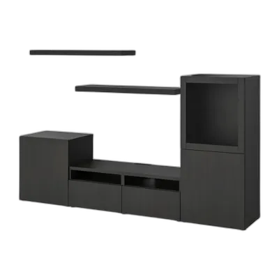 Immagine del prodotto BESTÅ / LACK Combinazione per TV, marrone-nero, 240x42x129 cm