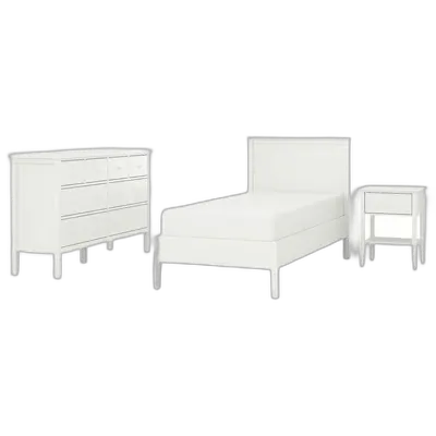 Immagine del prodotto GULLABERG Set camera da letto 3 pezzi, bianco, 90x200 cm