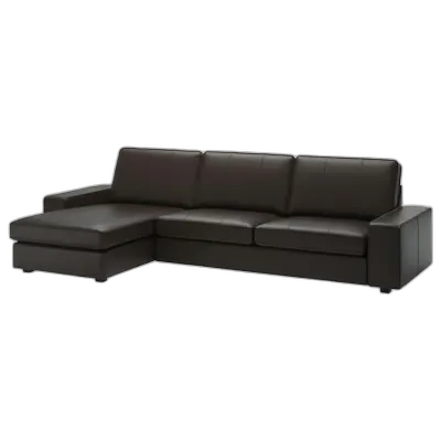 Produktbild zu KIVIK 4er-Sofa, mit Récamiere/Grann/Bomstad dunkelbraun