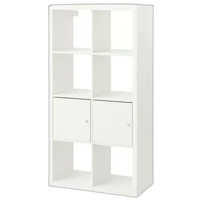 Image du produit KALLAX Étagère avec portes, blanc, 77x147 cm
