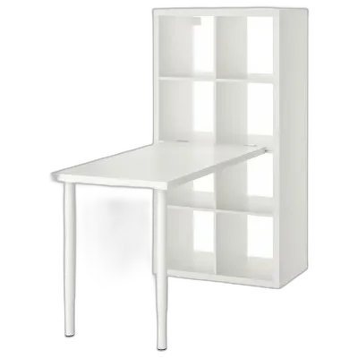 Immagine del prodotto KALLAX / LINNMON Combinazione con scrivania, bianco, 77x139x147 cm