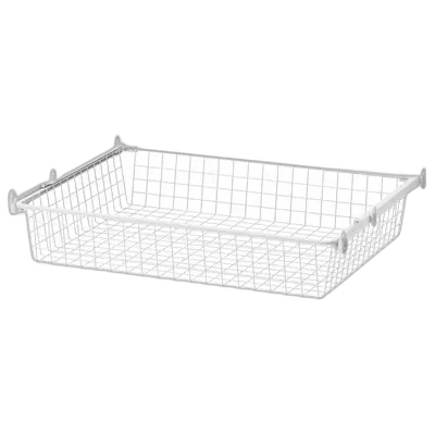 Image du produit ALTARLIDEN Corbeille en fil+rail coulissant, blanc, 80x62 cm