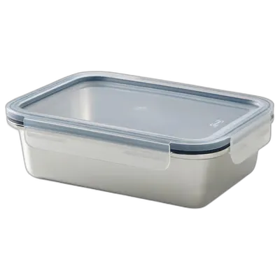 Produktbild zu IKEA 365+ Vorratsbehälter mit Deckel, rechteckig Edelstahl/Kunststoff, 1.0 l