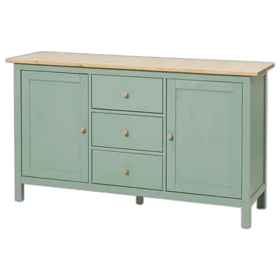 Image du produit HEMNES Buffet, gris vert/teinté brun clair, 157x88 cm