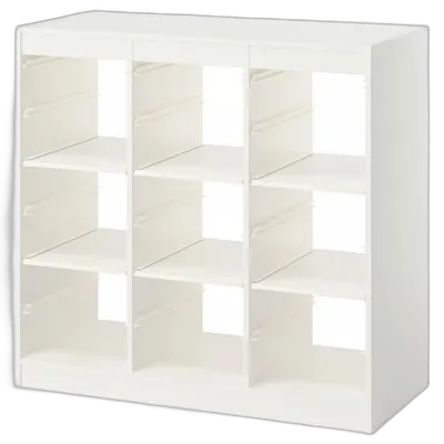 Immagine del prodotto TROFAST Combinazione con ripiani, divisorio d'ambiente/bianco, 99x44x94 cm