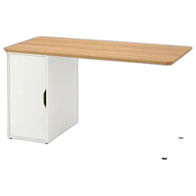 Image du produit ANFALLARE / ALEX Bureau, bambou/blanc, 140x65 cm
