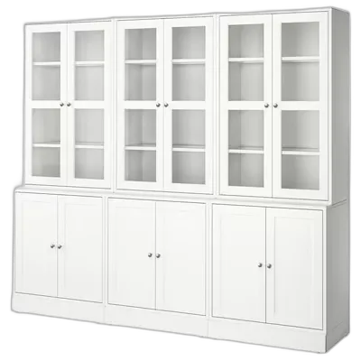 Image du produit HAVSTA Combinaison rgt portes vitrées, blanc, 243x47x212 cm