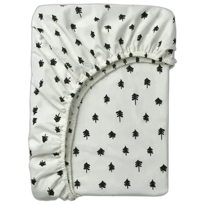 Immagine del prodotto GRÖNFINK Lenzuolo con angoli per lettino, bianco/motivo albero, 70x140 cm