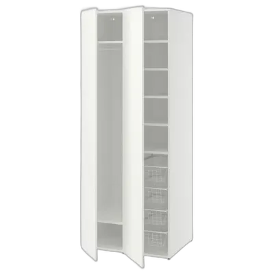 Image du produit LASTARE Combinaison armoire, blanc, 80x62x201 cm