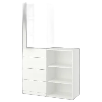 Produktbild zu LASTARE Aufbewahrungskombi, weiß, 120x42x201 cm