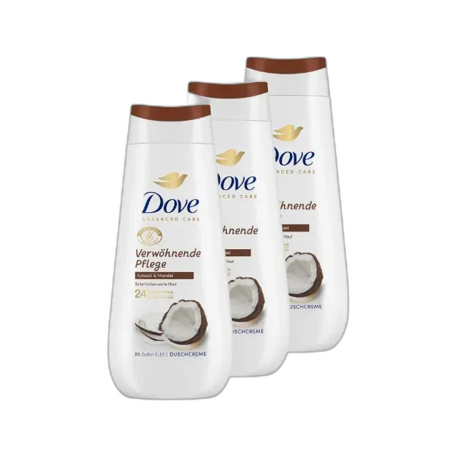 Produktbild zu Dove Advanced Care Verwöhnende Pflege Kokosöl & Mandel Duschcreme TRIO