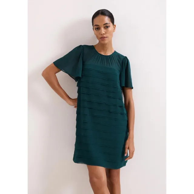 Image du produit Phase Eight Robe courte à manches courtes étagée