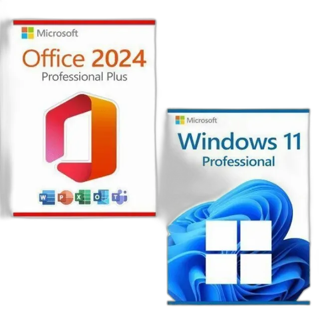 Image du produit Microsoft Pack Windows 11 Pro + Office 2024 Pro - Clé licence à télécharger - Livraison rapide 7/7j