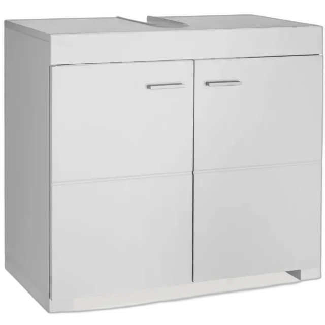 Image du produit Tectake Waschbeckenunterschrank Idris 2 geräumige Fächer Spanplatte und MDF-Platte