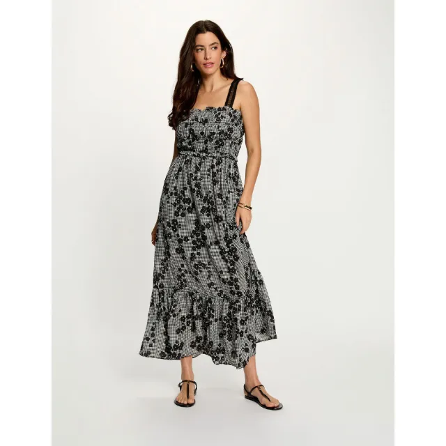 Image du produit MORGAN Robe longue à imprimé floral vichy