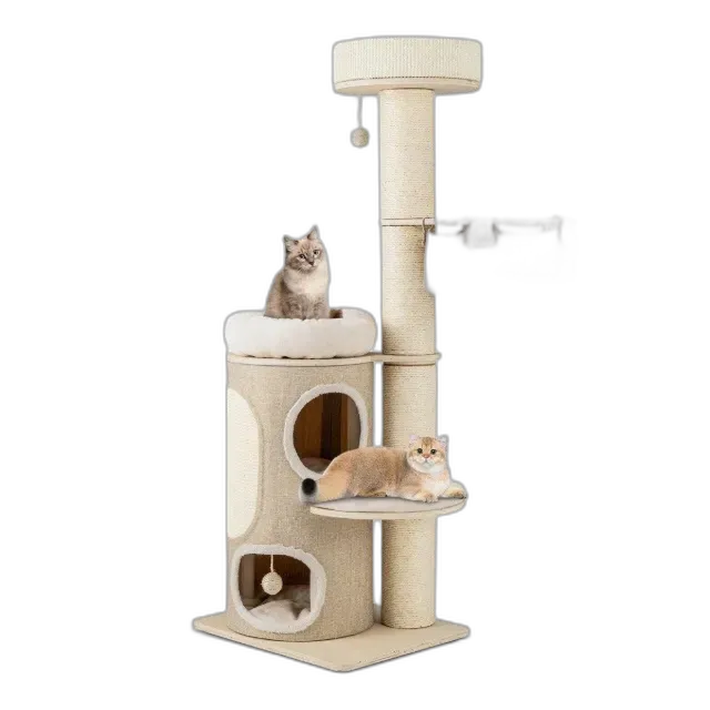Image du produit Northix Katzenbaum mit Hängematte und Kratzbaum
