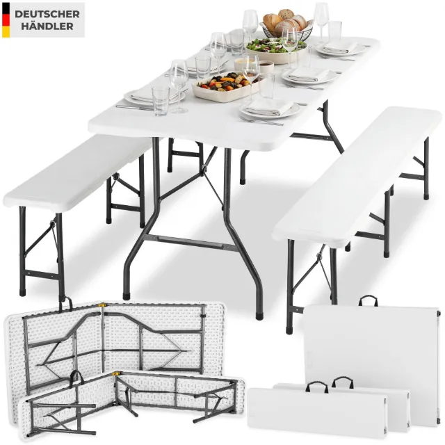 Image du produit Tectake Ensemble de tables de camping Panja pliable, résistant aux intempéries