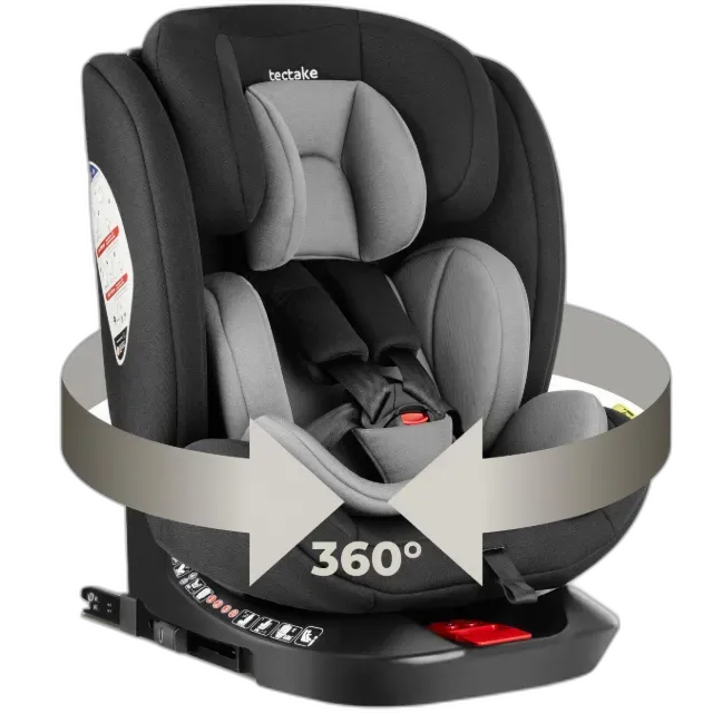 Image du produit Tectake Siège auto LINUS pivotant à 360° avec 2 angles d'inclinaison