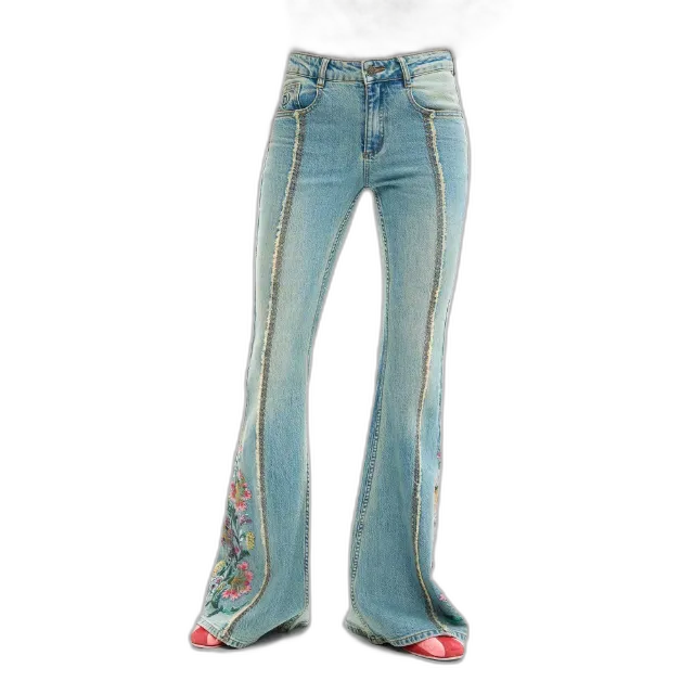 Produktbild zu Desigual Ausgestellte Jeans mit Blumenstickerei