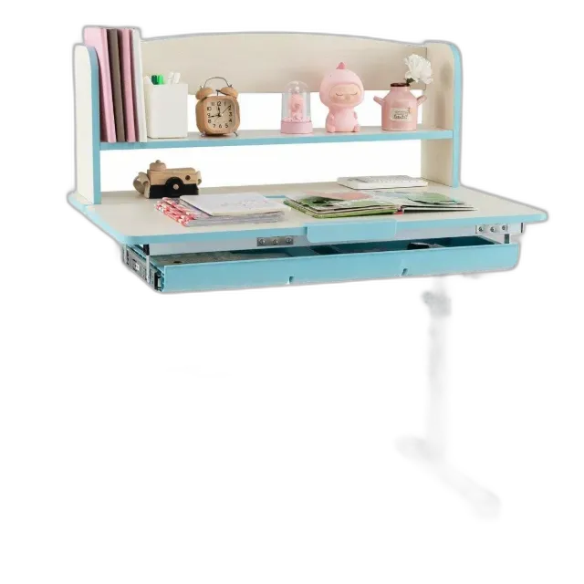 Image du produit Northio Höhenverstellbarer Schreibtisch mit neigbarer Tischplatte, Schublade und Regal, Kinderschreibtisch