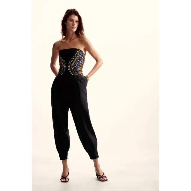 Produktbild zu Desigual Trägerloser Jumpsuit mit besticktem Oberteil