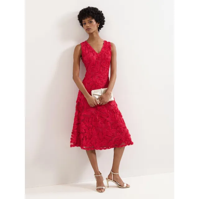 Produktbild zu Phase Eight Paloma Ärmelloses V-Ausschnitt Midikleid