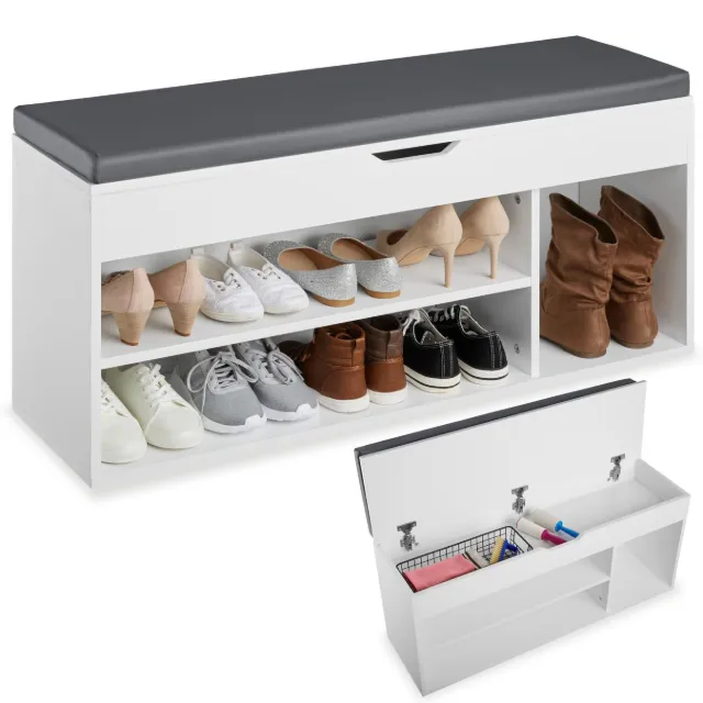 Image du produit Tectake Schuhbank Natalya für 9 Paar Schuhe mit Sitzpolster