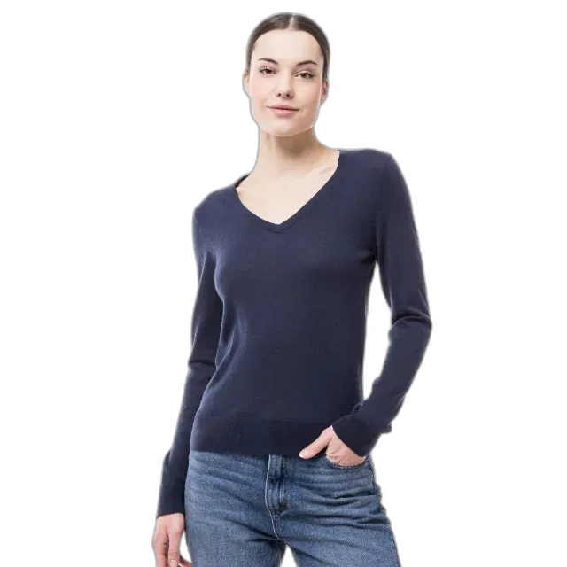 Produktbild zu Manor Woman Kaschmir Seide Feinstrick V-Ausschnitt Pullover