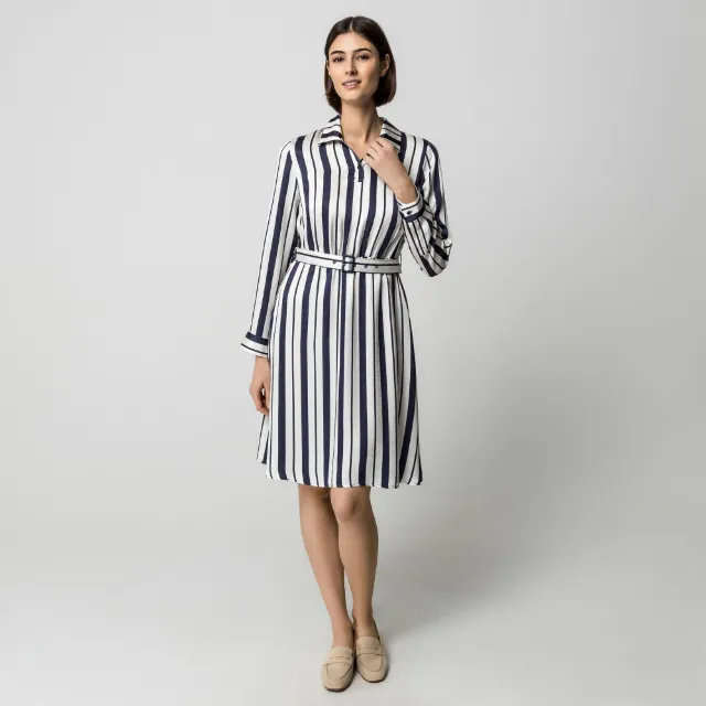 Immagine del prodotto Manor Woman Abito polo a righe con cintura
