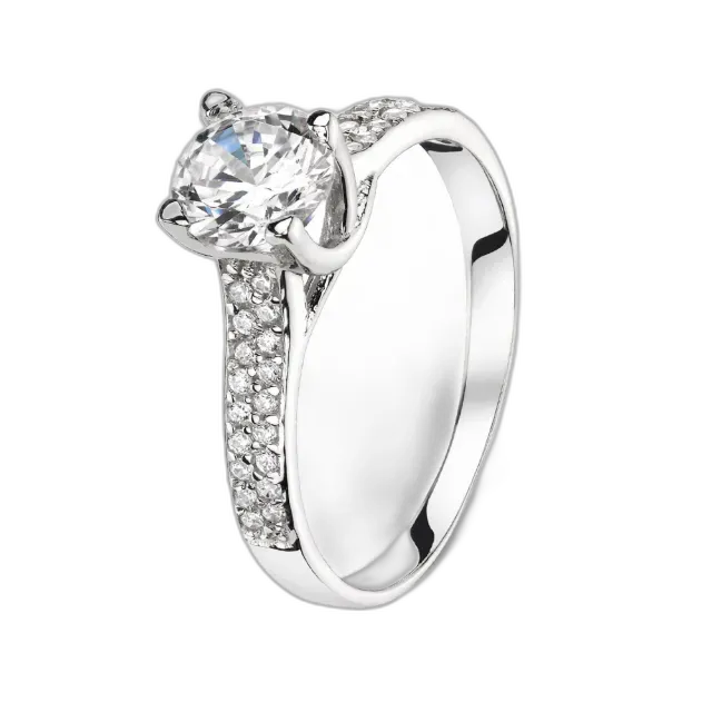 Image du produit L' Atelier Gold 18 Karat by Manor Anello con zircone sintetico