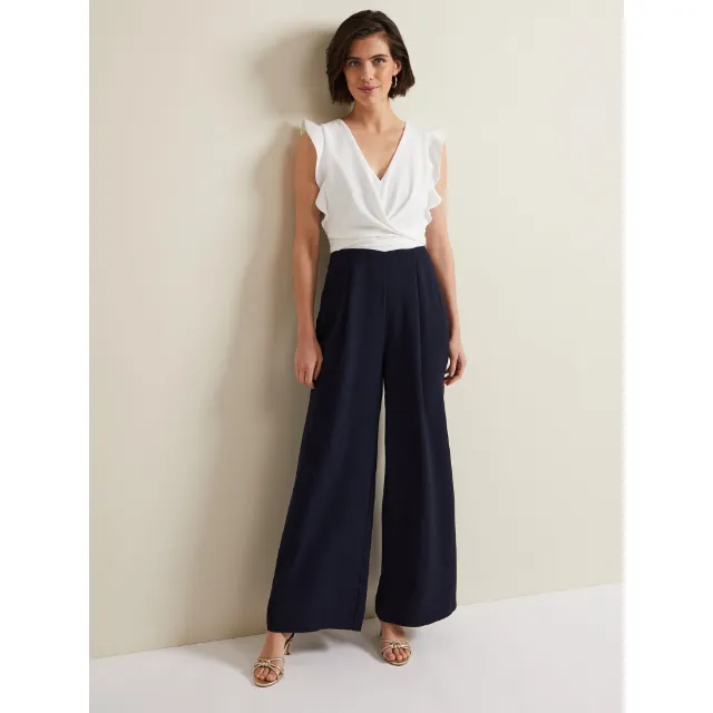 Produktbild zu Phase Eight Ayla Color Block V-Ausschnitt Jumpsuit