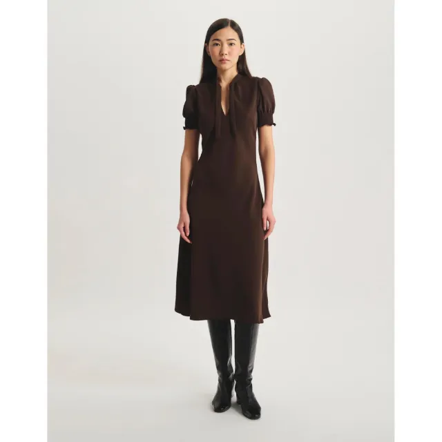 Image du produit Inès de la Fressange Cerise Robe Midi Manches Bouffantes