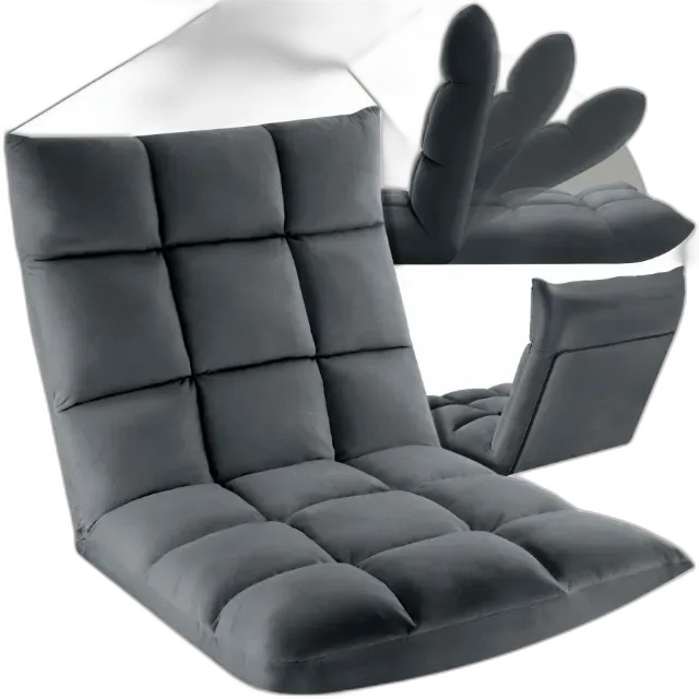 Image du produit Tectake Relaxsessel Snooze 2 in 1 als Sessel oder Liege, gepolstert, mit Samtbezug Belastbarkeit 120 kg