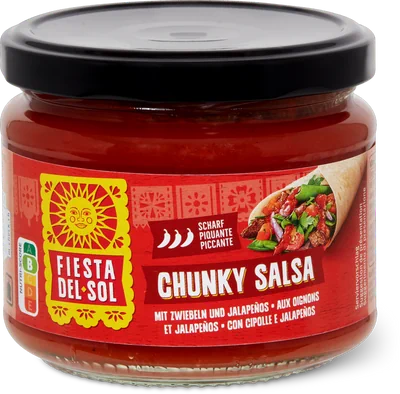 Image du produit Fiesta del Sol Chunky Salsa aux oignons et jalapenos, piquante