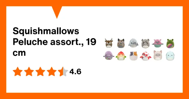 Image du produit Squishmallows Peluche assort., 19 cm