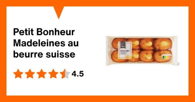 Immagine del prodotto Petit Bonheur Madeleines au beurre suisse