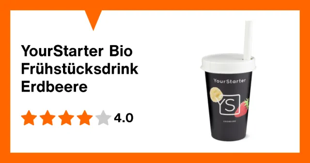 Produktbild zu YourStarter Bio Frühstücksdrink Erdbeere