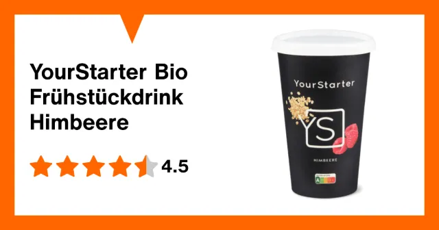Produktbild zu YourStarter Bio Frühstückdrink Himbeere