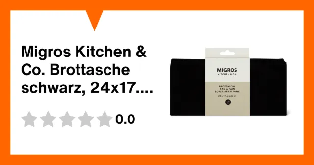Produktbild zu Migros Kitchen & Co. Brottasche schwarz, 24x17.5x26cm