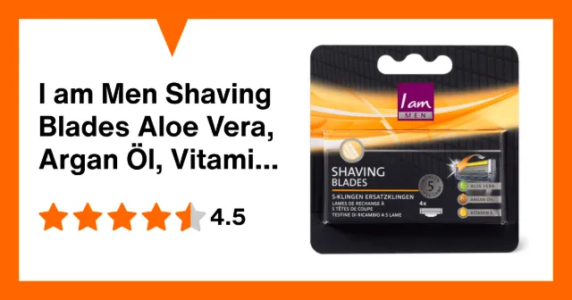 Image du produit I am Men Shaving Blades Aloe Vera, Argan Öl, Vitamin E